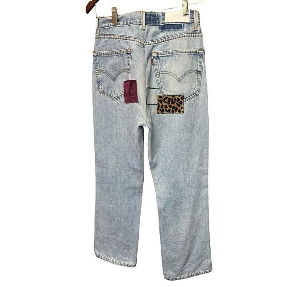 RE/DONE | Levi's 70s Loose Flare INDIGO PATCH Jeans Size 26 - Picture 9 of 16